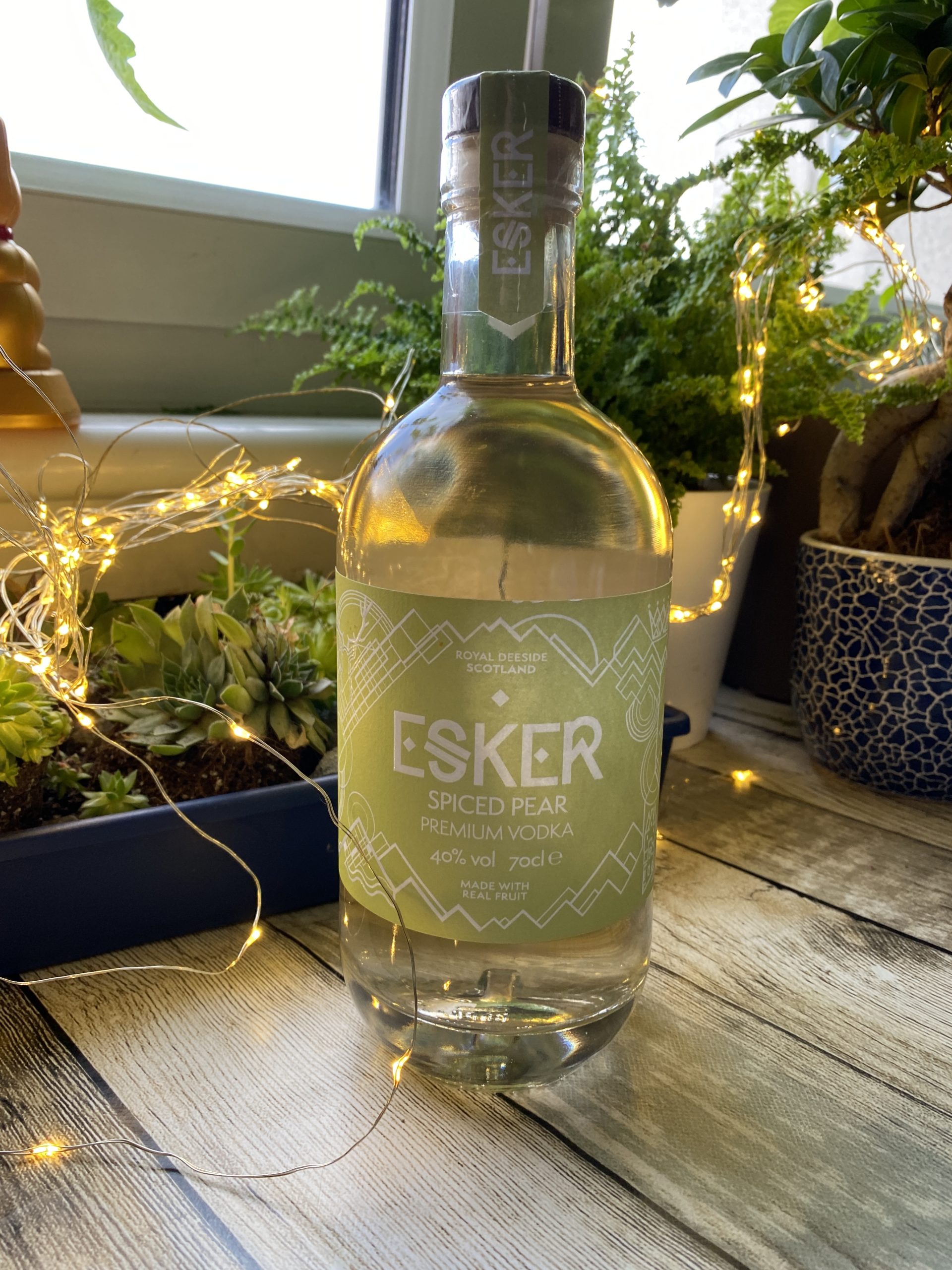 esker spiced pear vodka sour cocktail