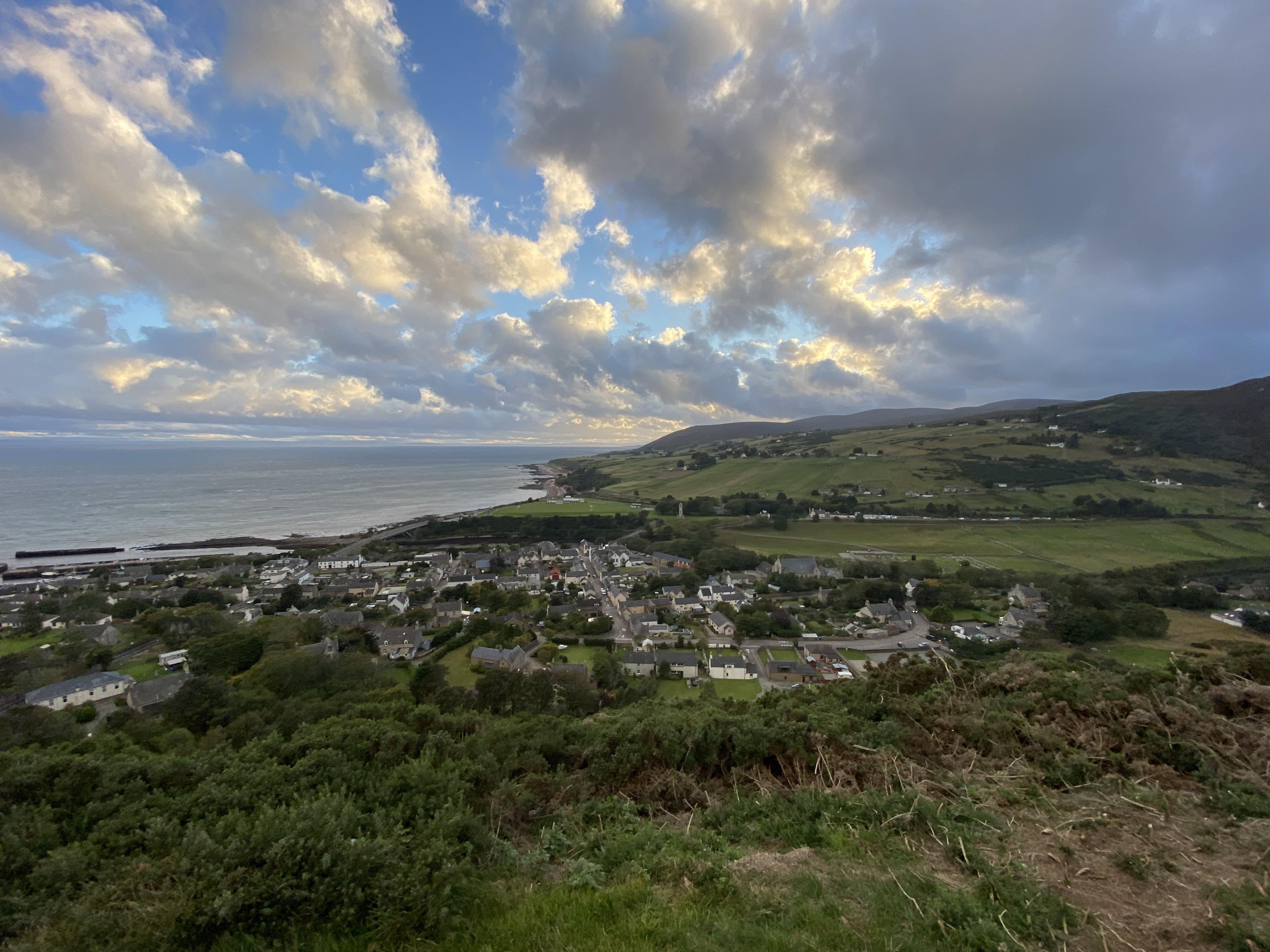 The view from the hill behind Helmsdale