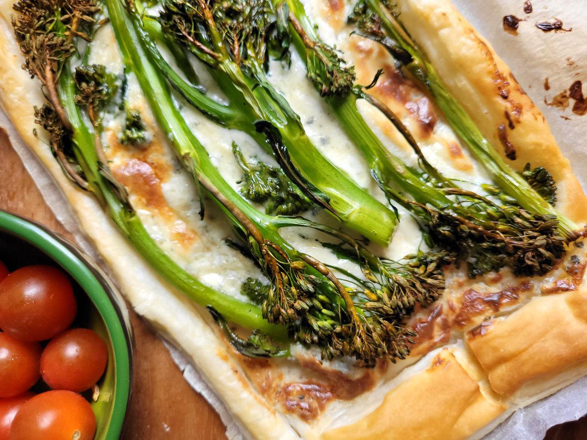 broccoli and blue cheese tart 1