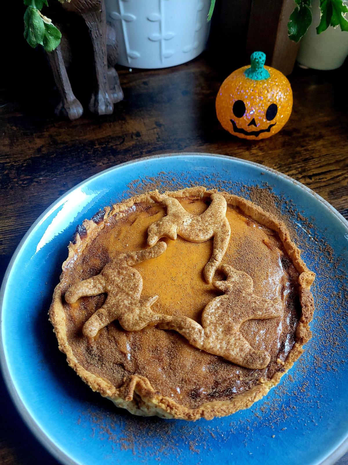 pumpkin pie recipe close up image