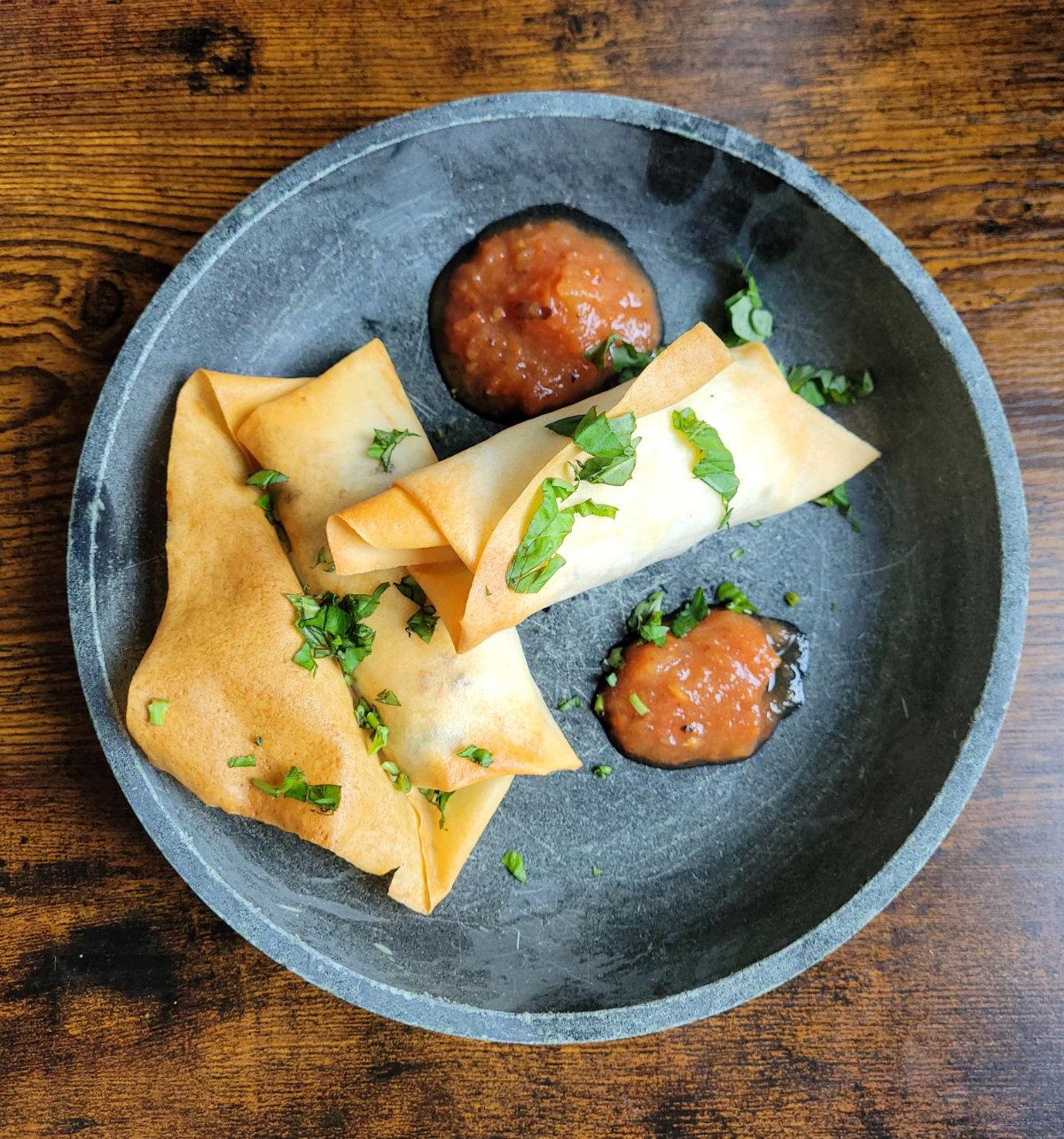 haggis spring rolls for burns supper starter