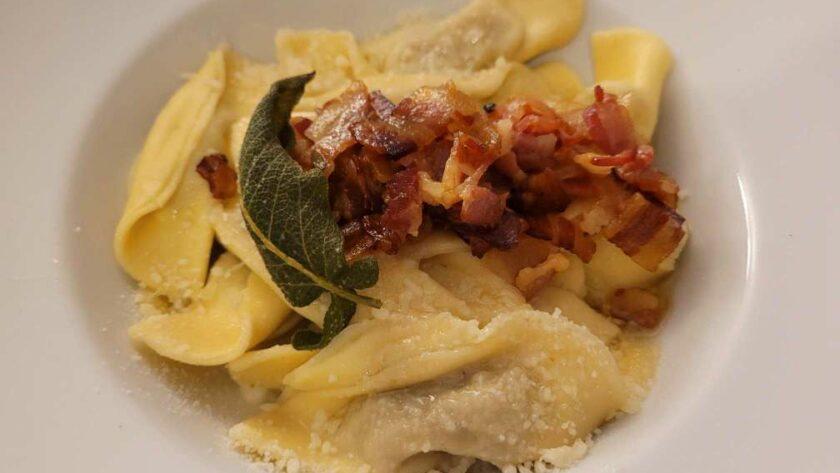 casconcelli bergamo style with bacon and crusty sage