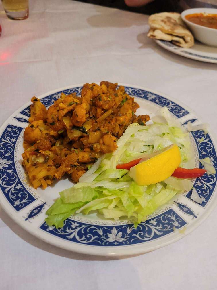 Cauliflower bhaji starter at Prince of India Pitlochry