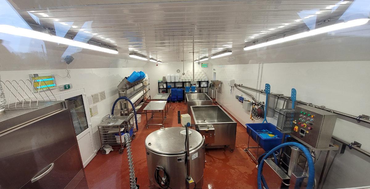 the ethical dairy cheese making area