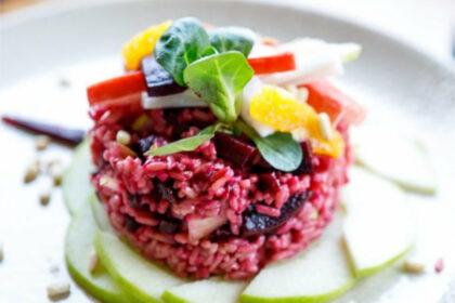 rice and beetroot salad