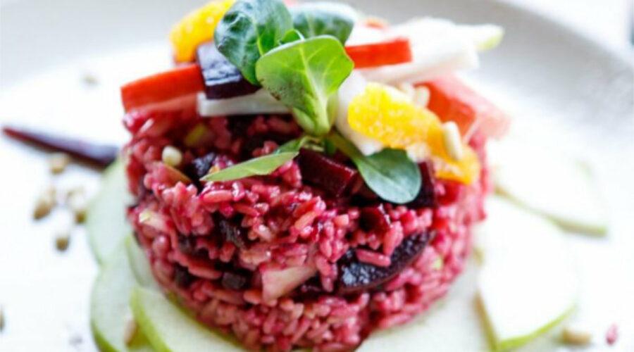 rice and beetroot salad