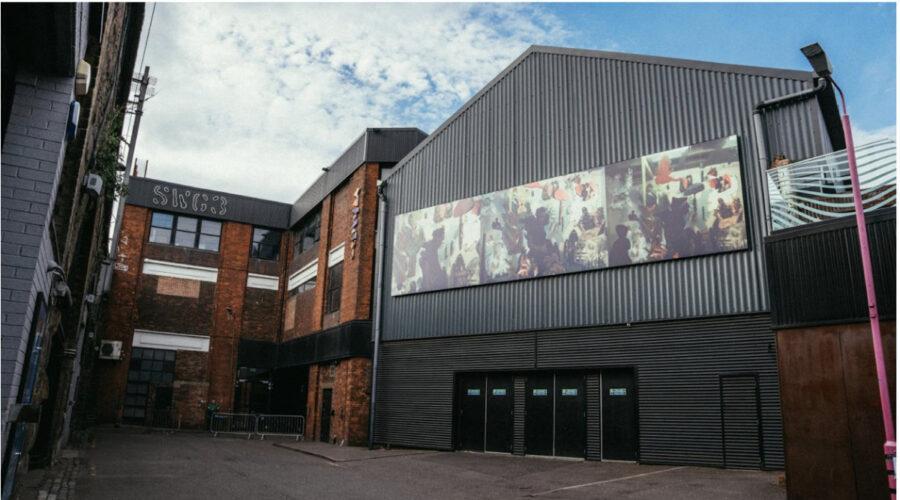 Lloyd Foster’s artwork for The Billboard Project at SWG3. Photo by Michael Hunter.