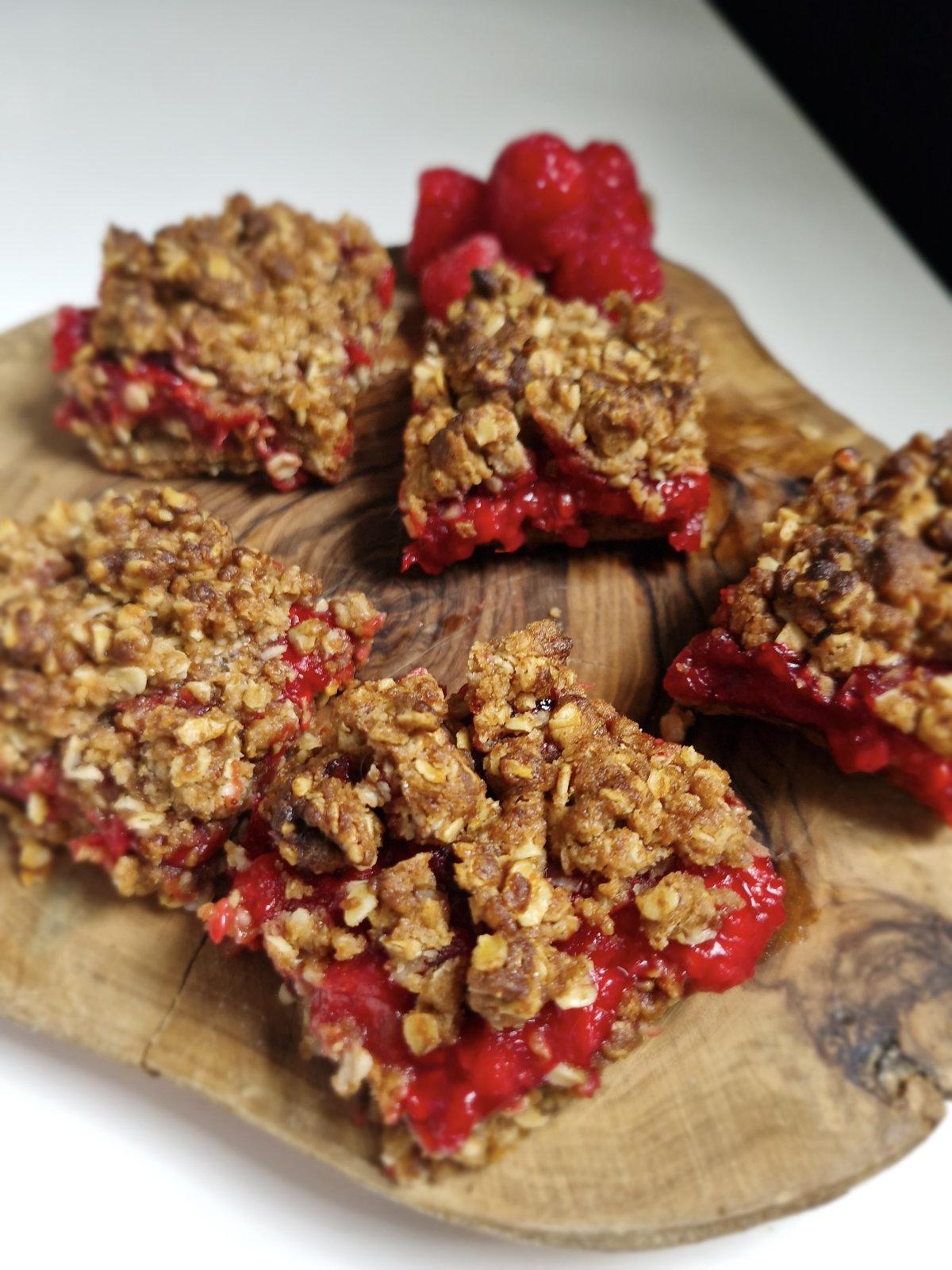 Raspberry Crumble Slice