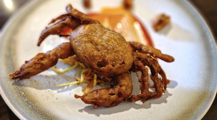 the mint room bath soft shell crab starter