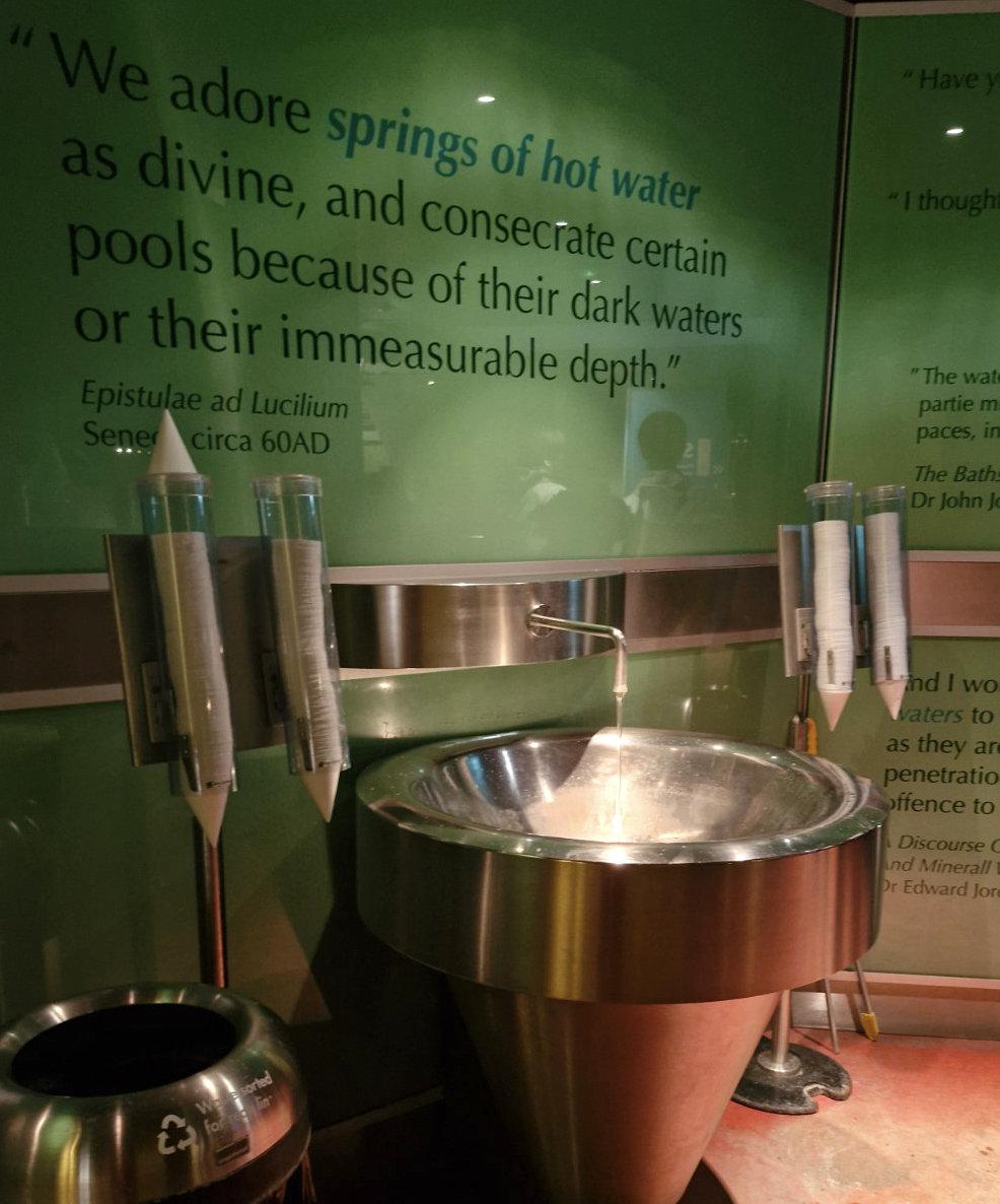 the roman baths bath taste the water