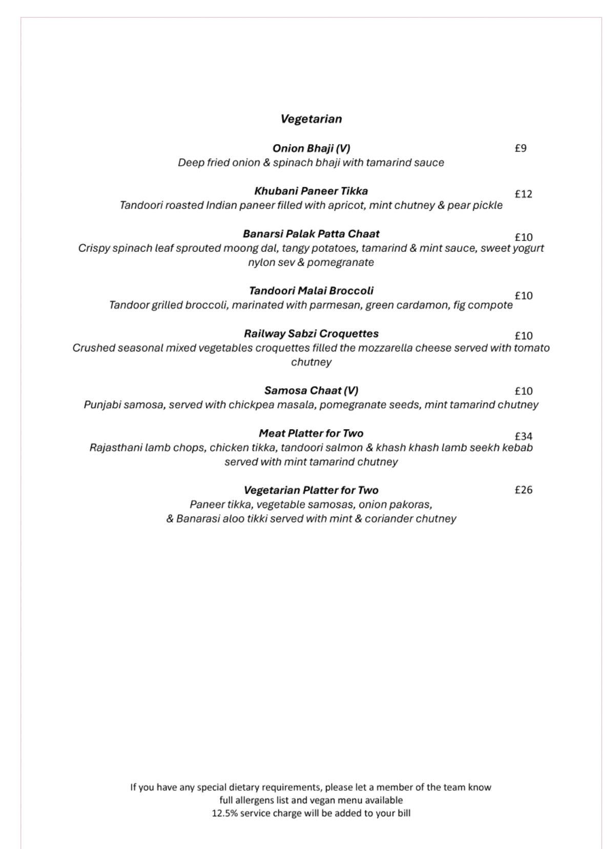 the mint room bath menu