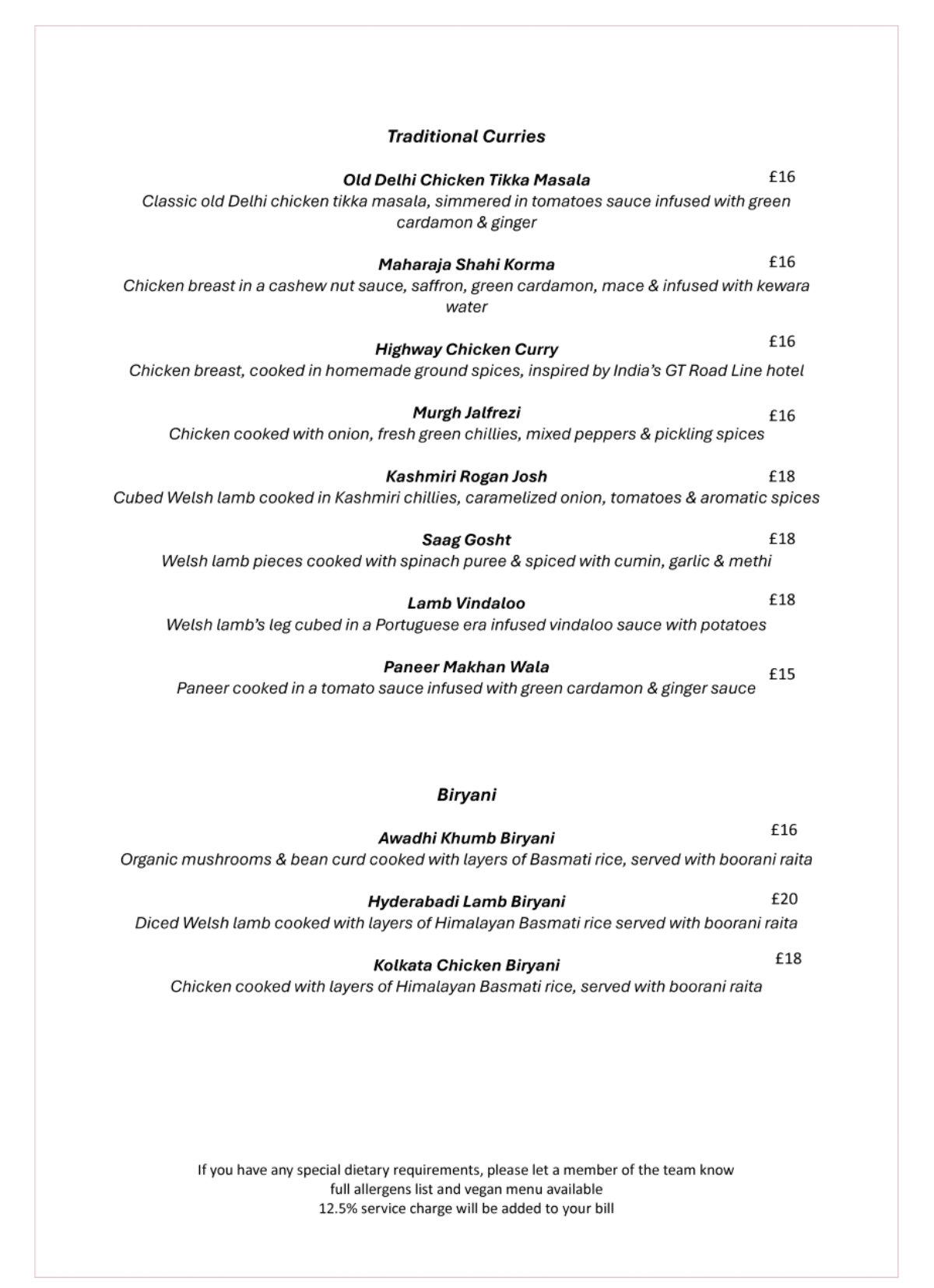 the mint room bath menu