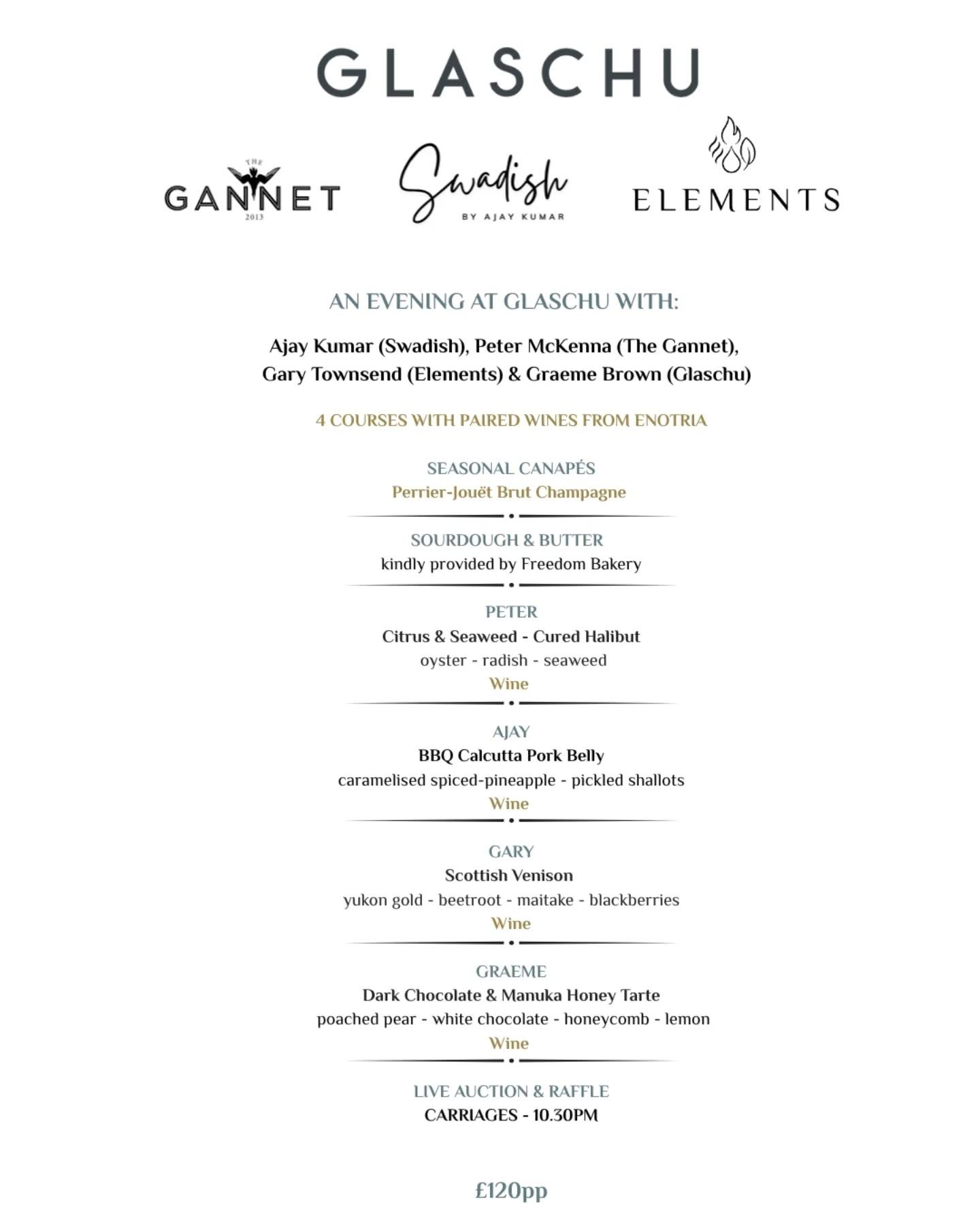 hospitality health glaschu dinner