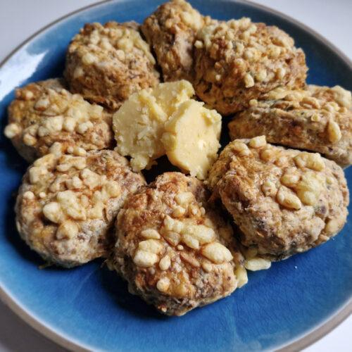 Parsnip & Gruyere scones with honey butter