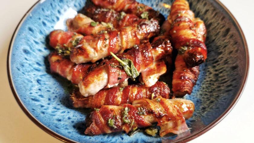 air fryer pigs in blankets with sage