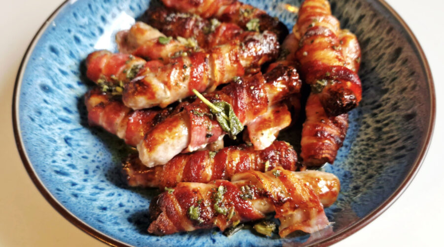 air fryer pigs in blankets with sage