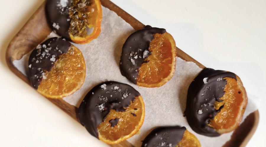 Chocolate-Coated Candied Orange Slices Recipe