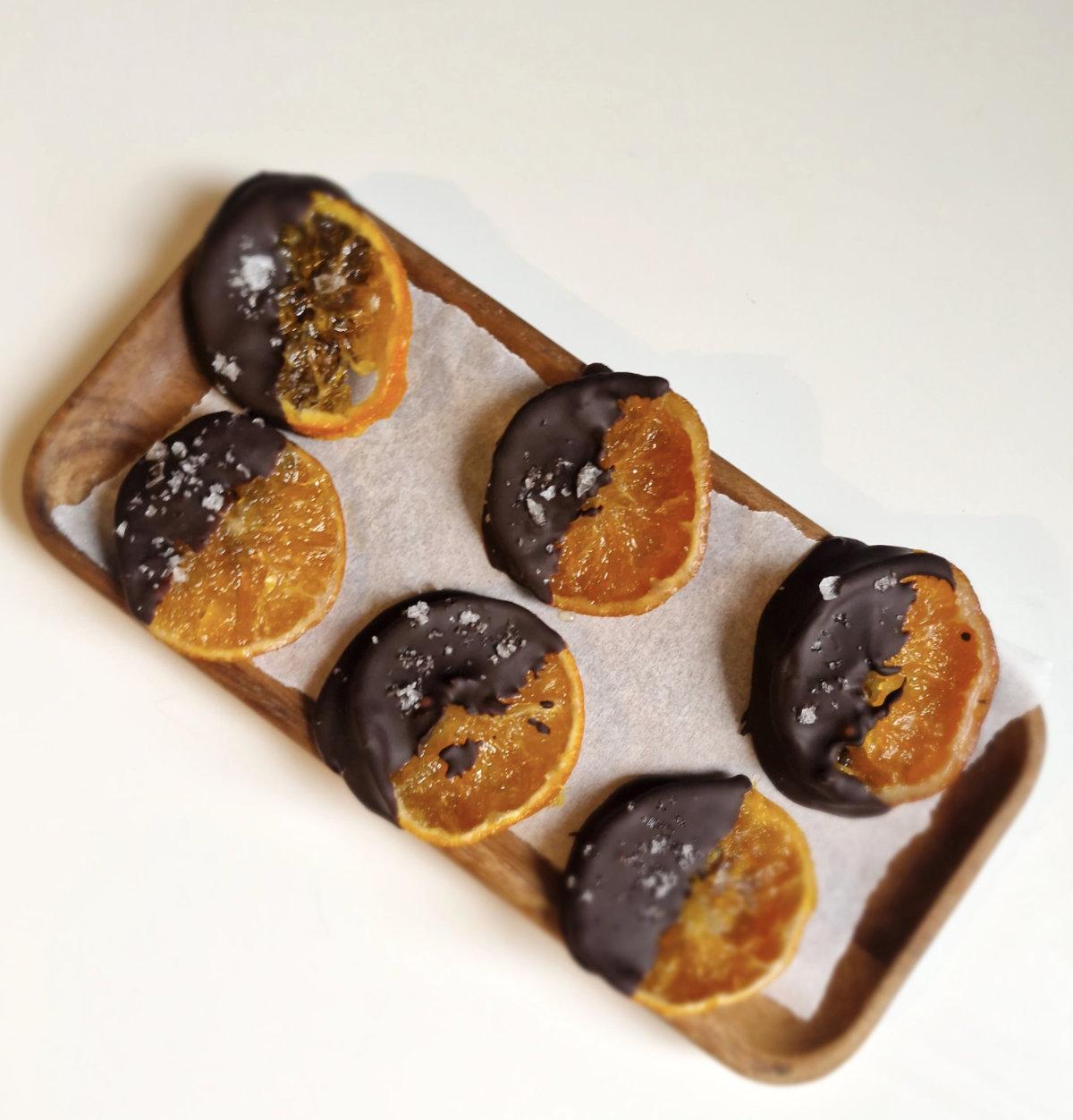 Chocolate-Coated Candied Orange Slices Recipe