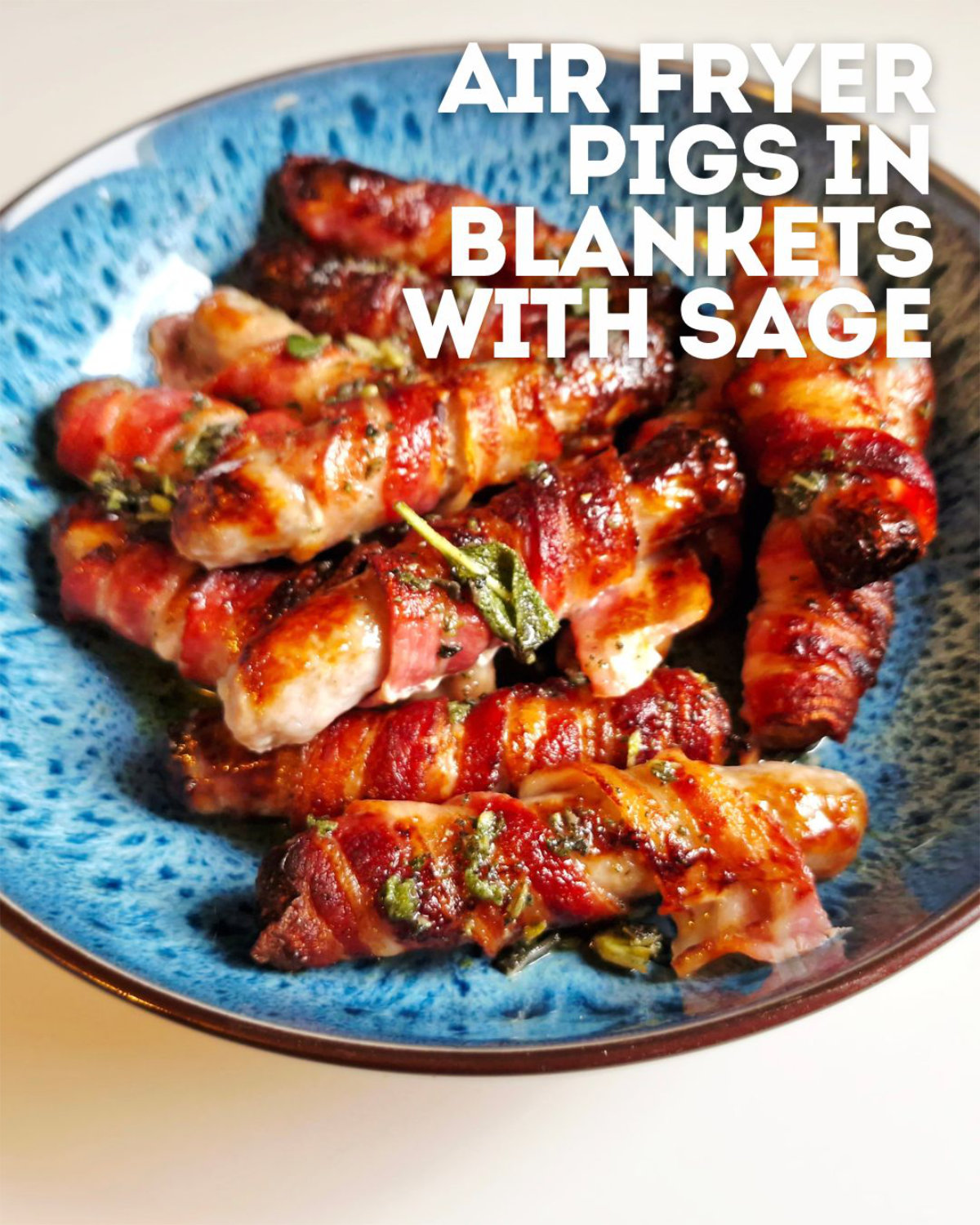 air fryer pigs in blankets with sage