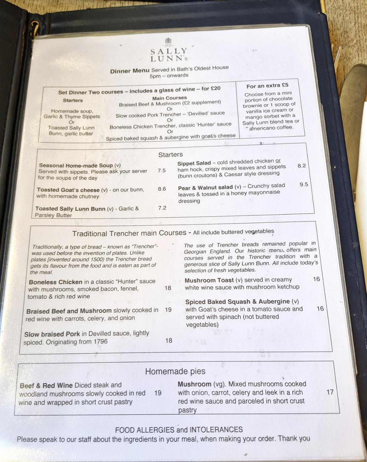 Sally Lunn's Bath Review