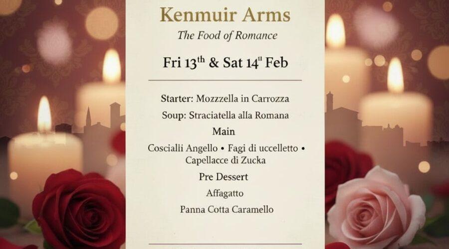 kenmuir arms valentines menu
