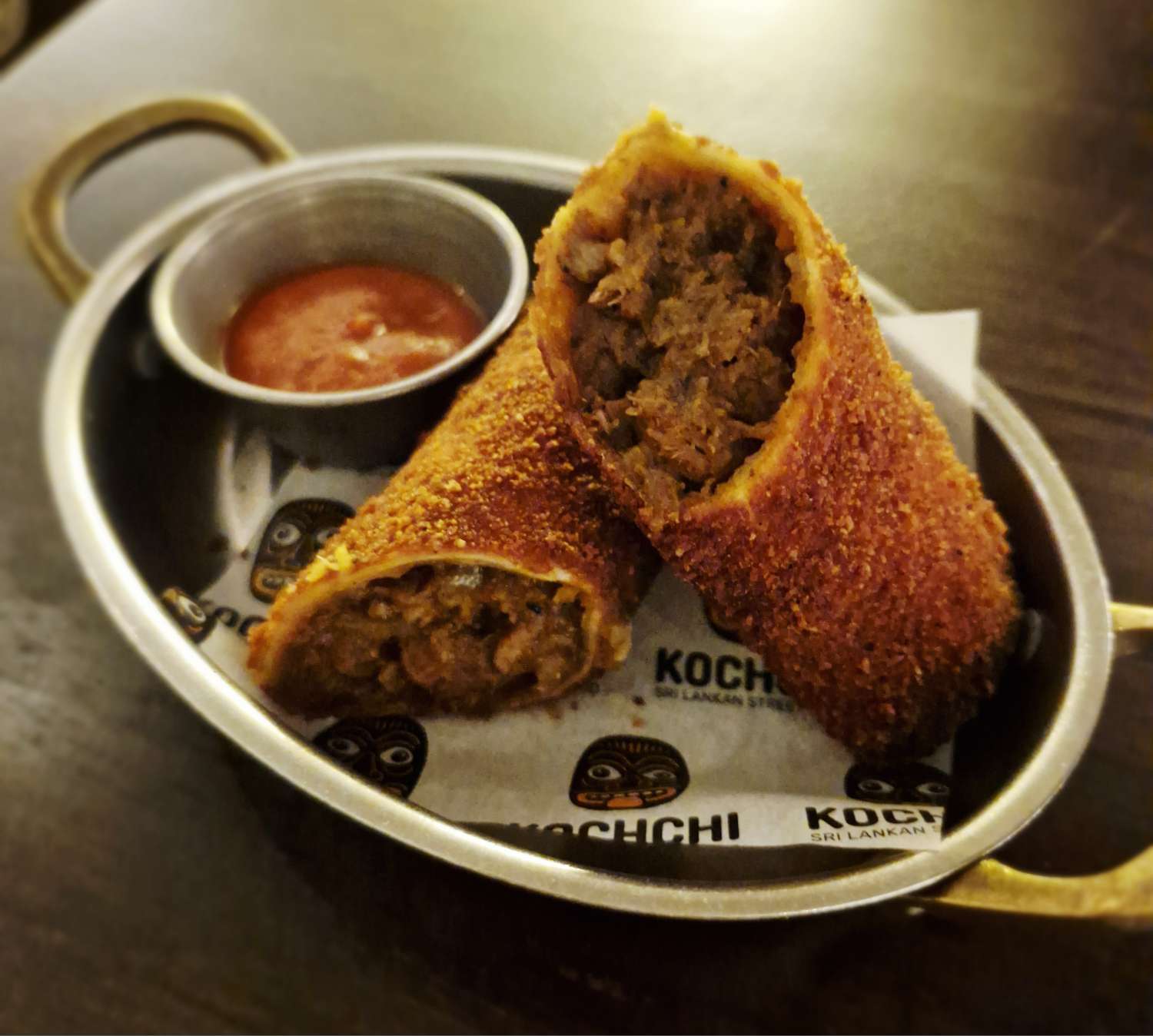 Kochchi Glasgow sri lankan food mutton roll