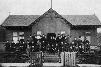 The opening ceremony of the pavilion at First Hampden football ground in 1878. © Courtesy of Queen’s Park FC