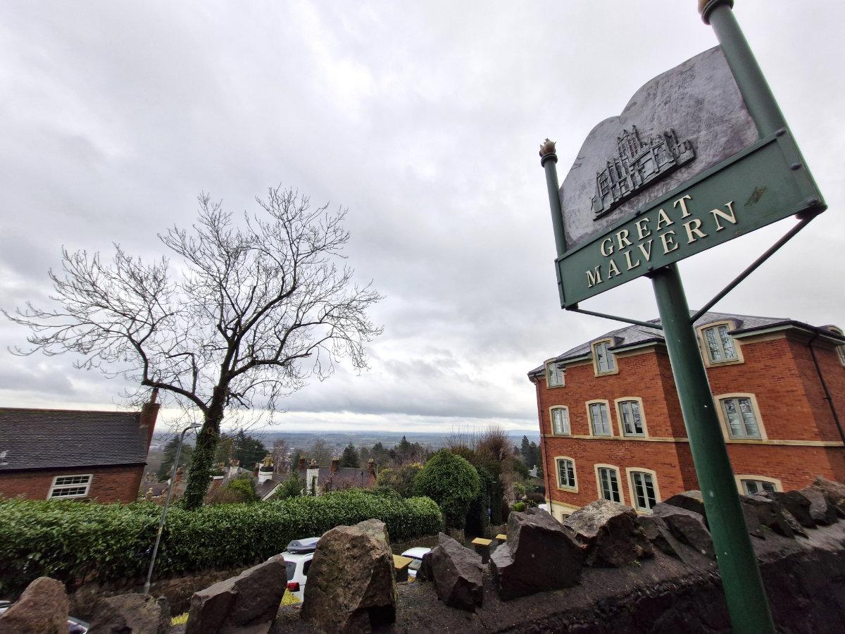 great malvern and views across to the cotswolds