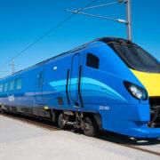 Refurbished Lumo West Coast train ahead of launch between London Preston and Stirling