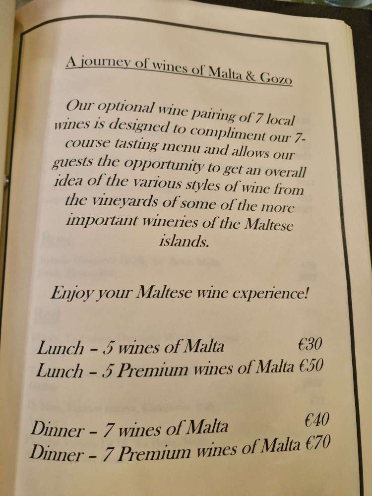 Legligin Valletta tasting menu Maltese food