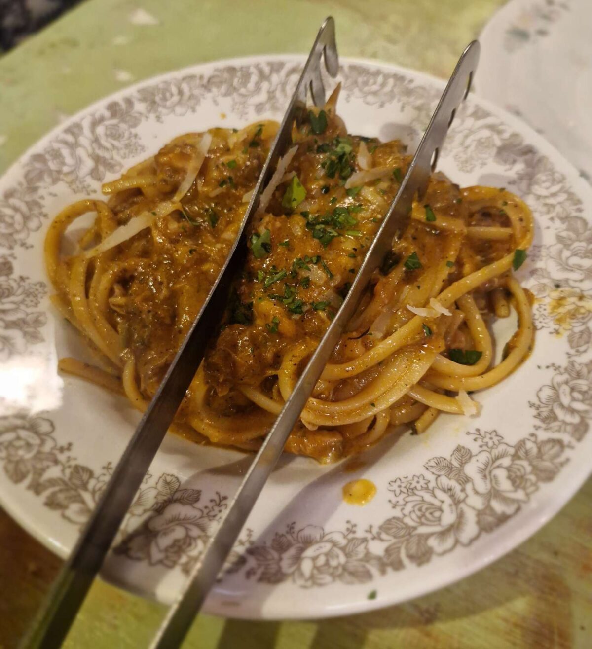 Rich and hearty rabbit pasta