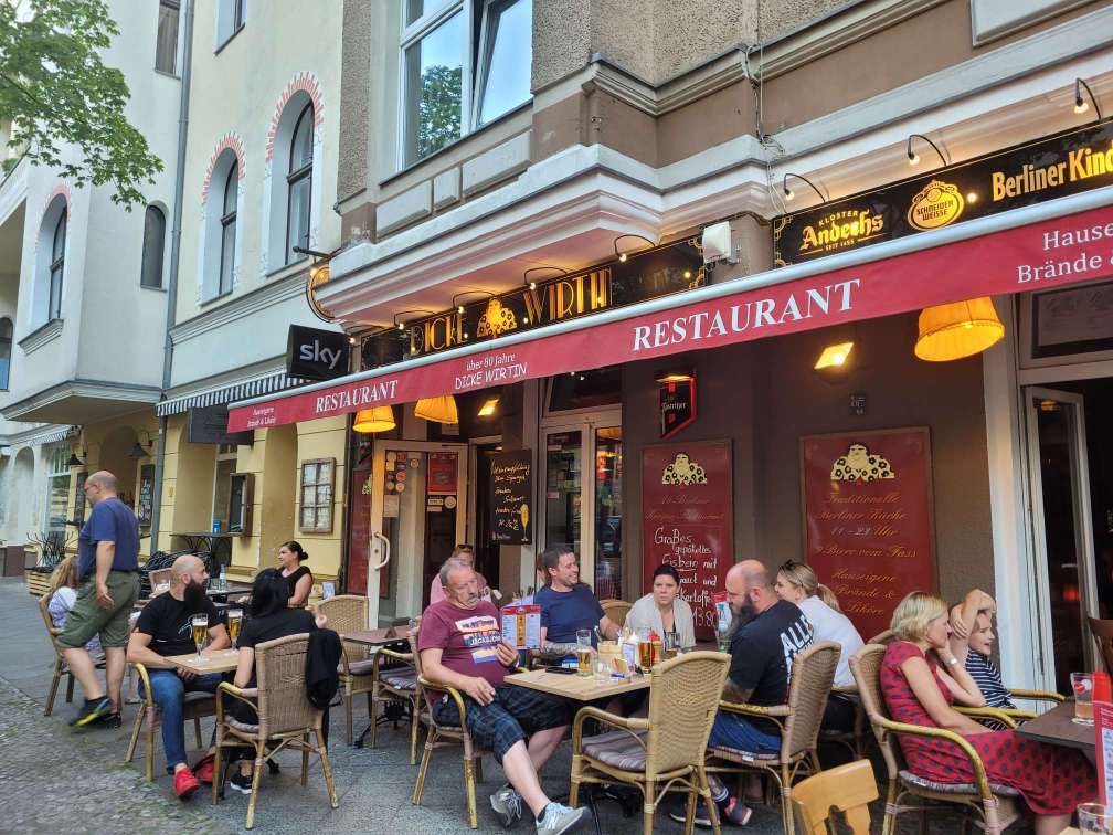 Exterior of Dicke Wirtin traditional Berlin restaurant in Charlottenburg