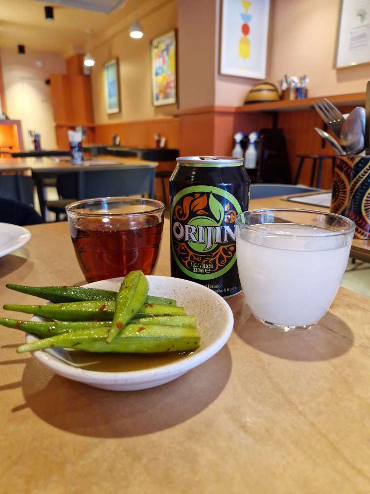 Drinks served at Chuku’s Nigerian tapas restaurant in Tottenham