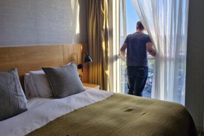 mark looking out window apex hotel dundee