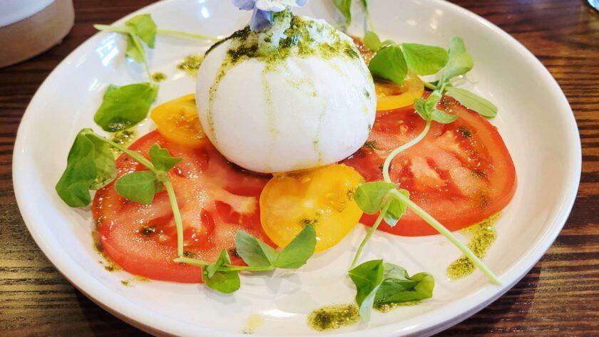 Santé Restaurant Helensburgh Review burrata tomato salad