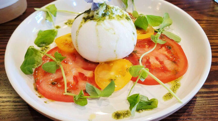 Santé Restaurant Helensburgh Review burrata tomato salad