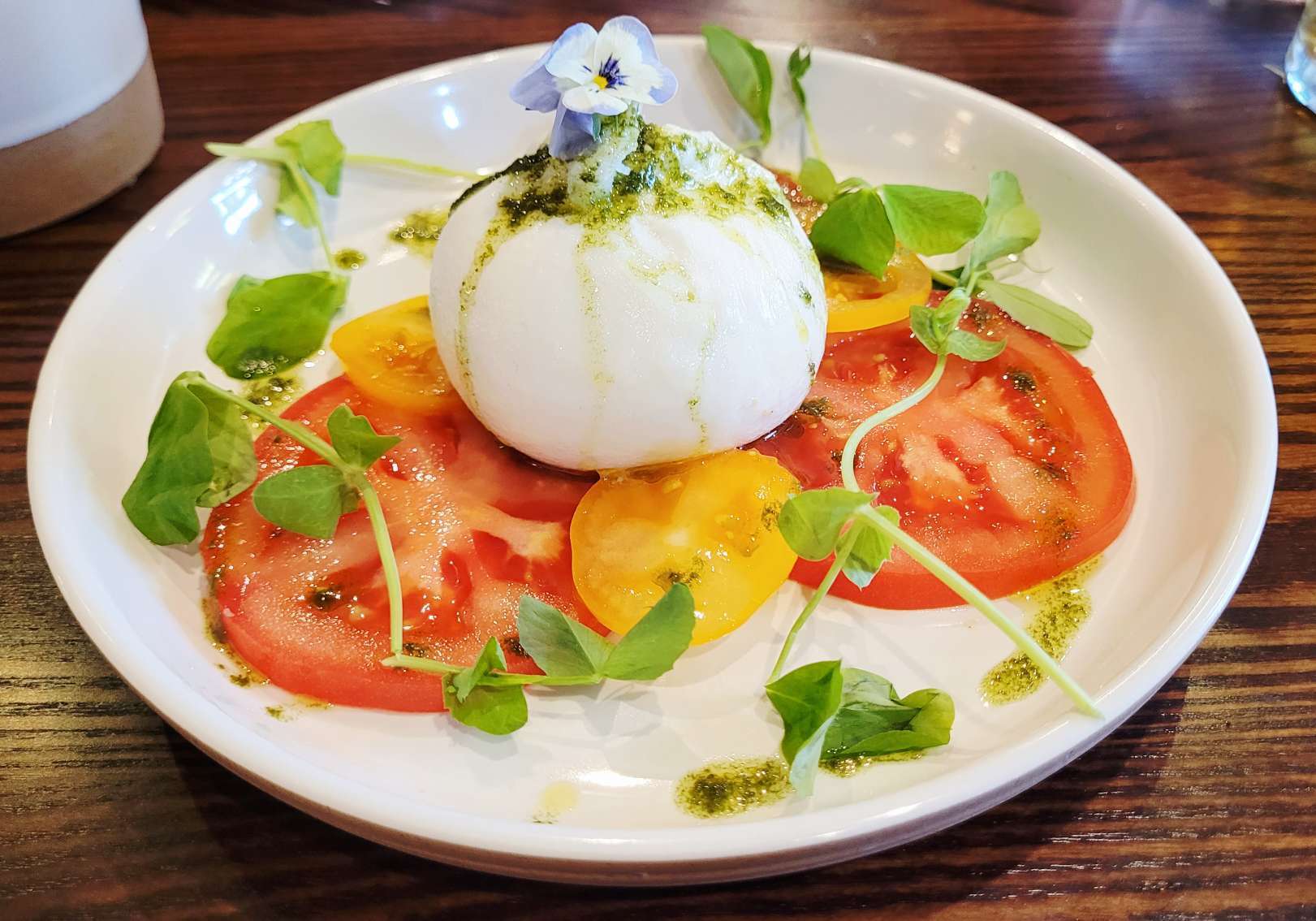 Santé Restaurant Helensburgh Review burrata tomato salad