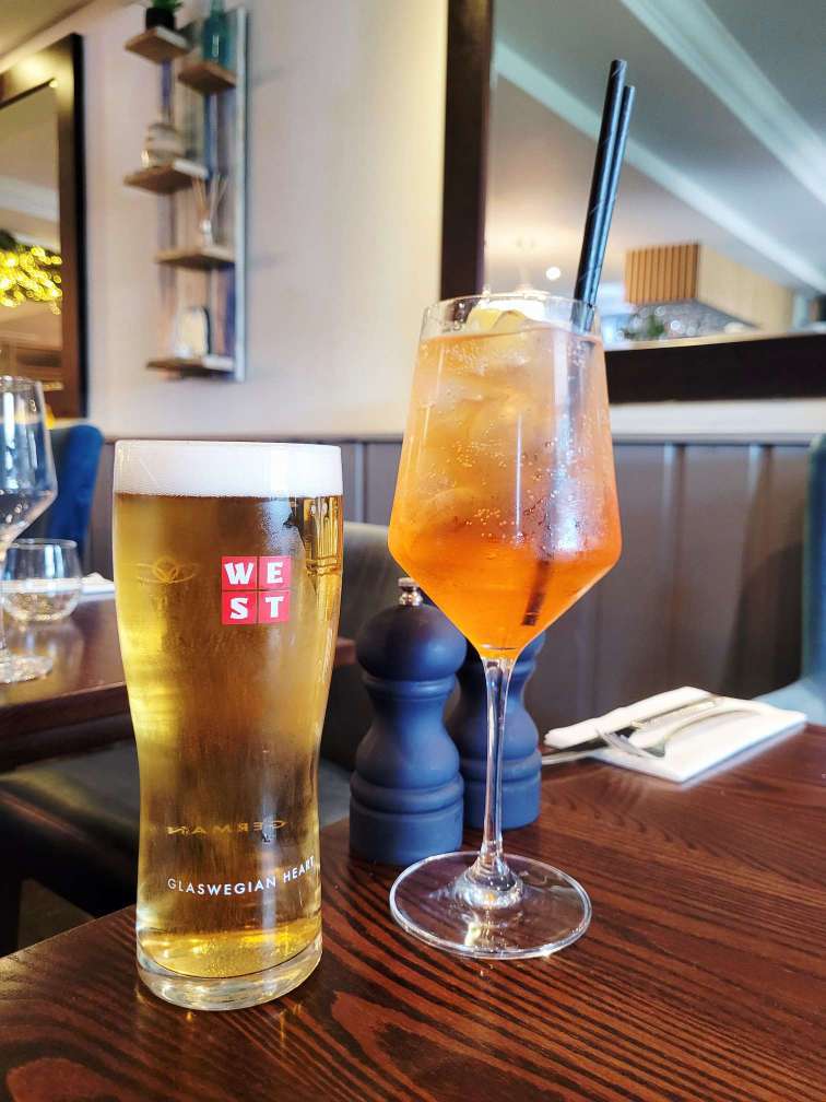 Santé Restaurant Helensburgh Review drinks