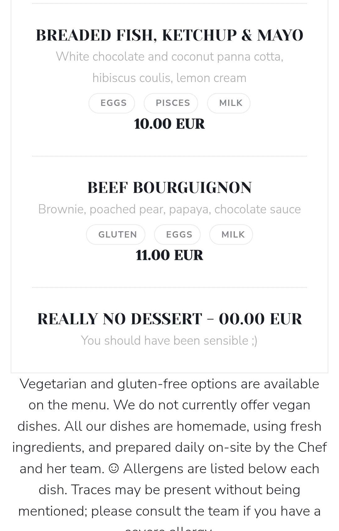 menu Privé de Dessert Paris Review | Unique Paris Restaurant
