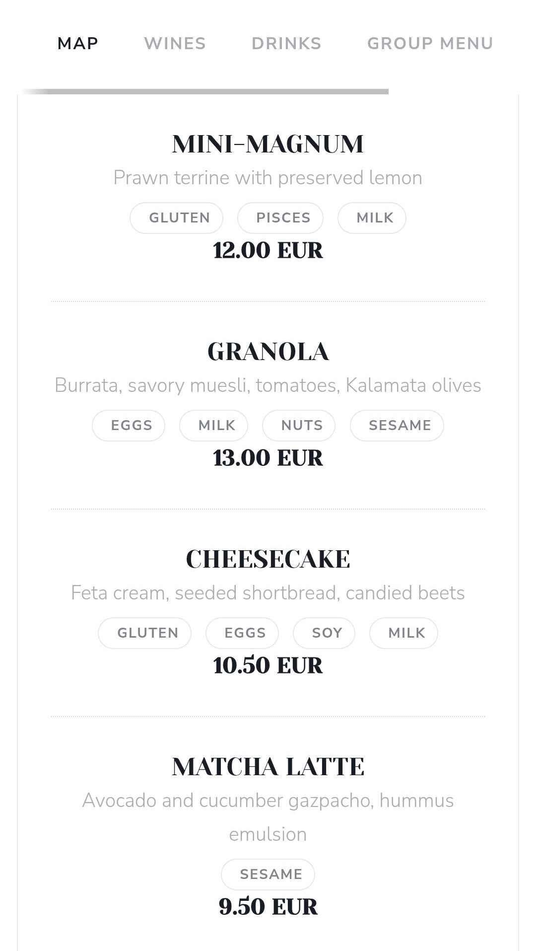 menu Privé de Dessert Paris Review | Unique Paris Restaurant