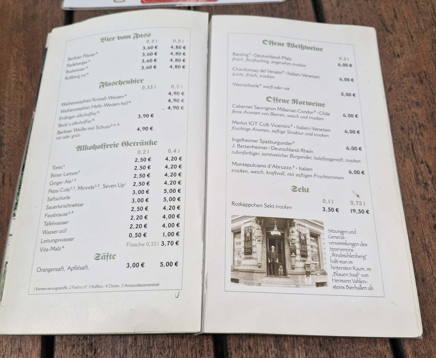 menu metzer eck bar berlin