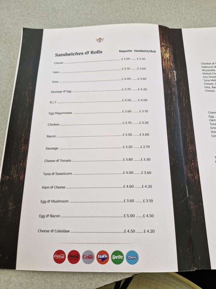 menu Euro cafe Holloway Road