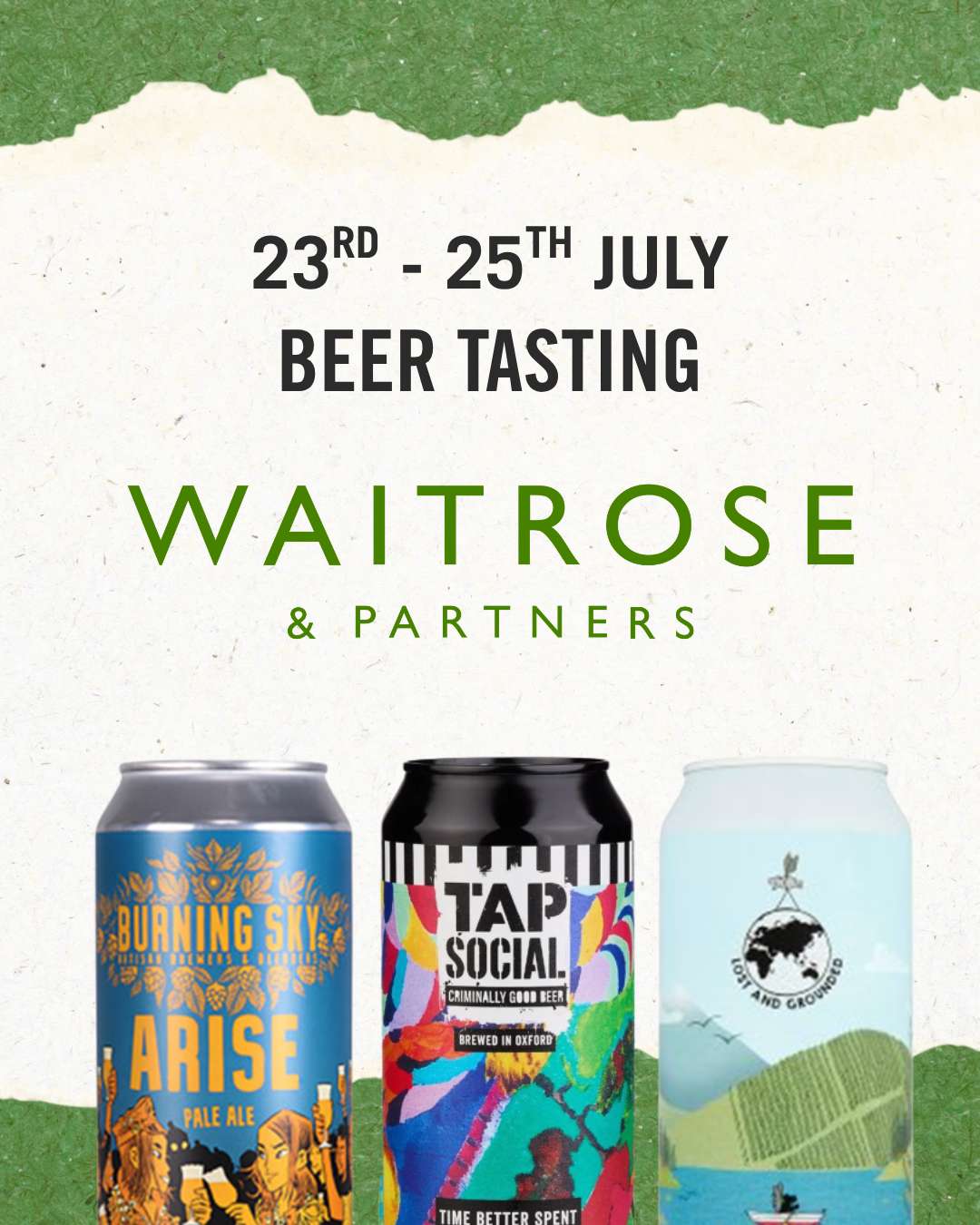 Waitrose Indie Beer Tastings Across england