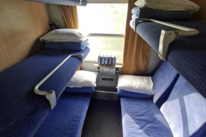 Shared couchette on the European Sleeper