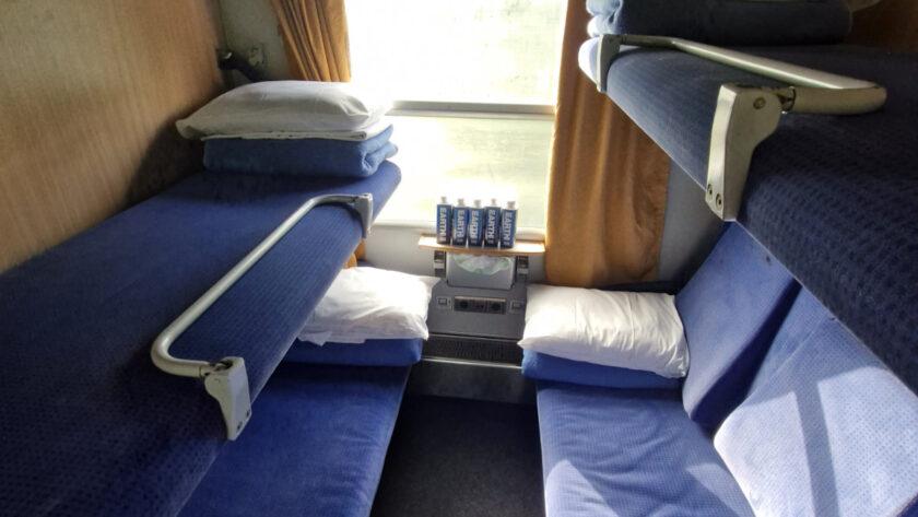 Shared couchette on the European Sleeper