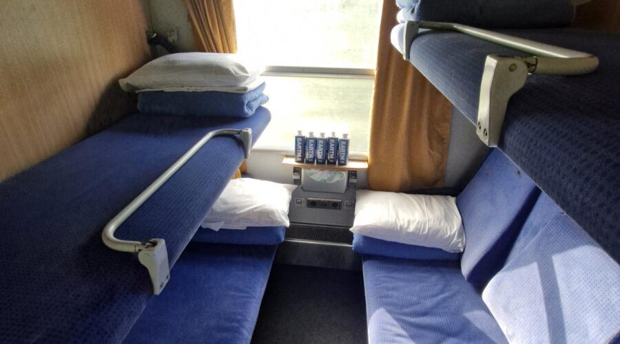 Shared couchette on the European Sleeper