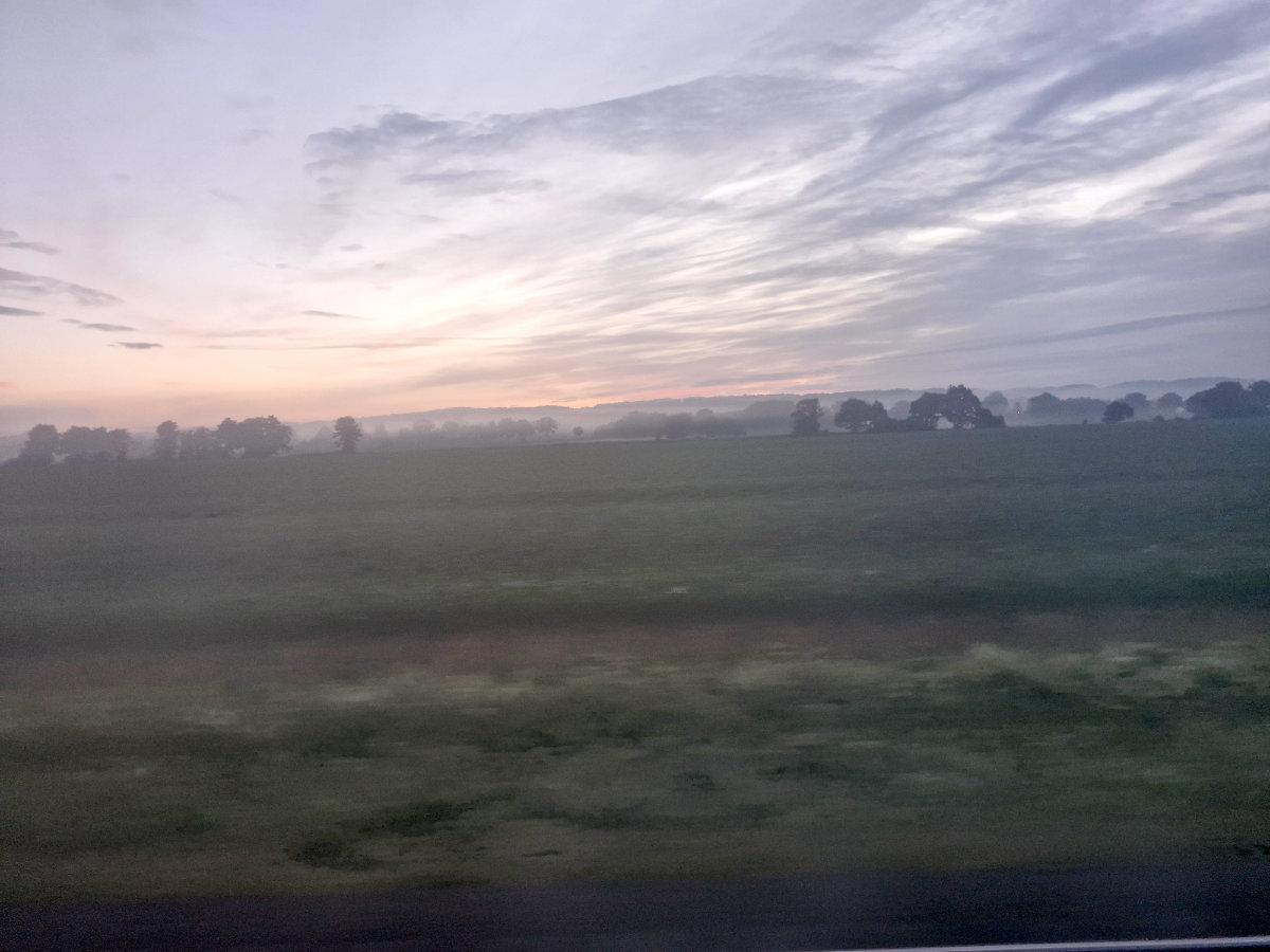 European Sleeper Paris to Berlin morning views from window
