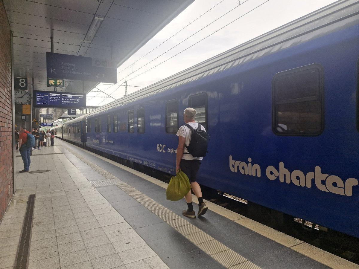European Sleeper Paris to Berlin platform at gesundbrunnen berlin