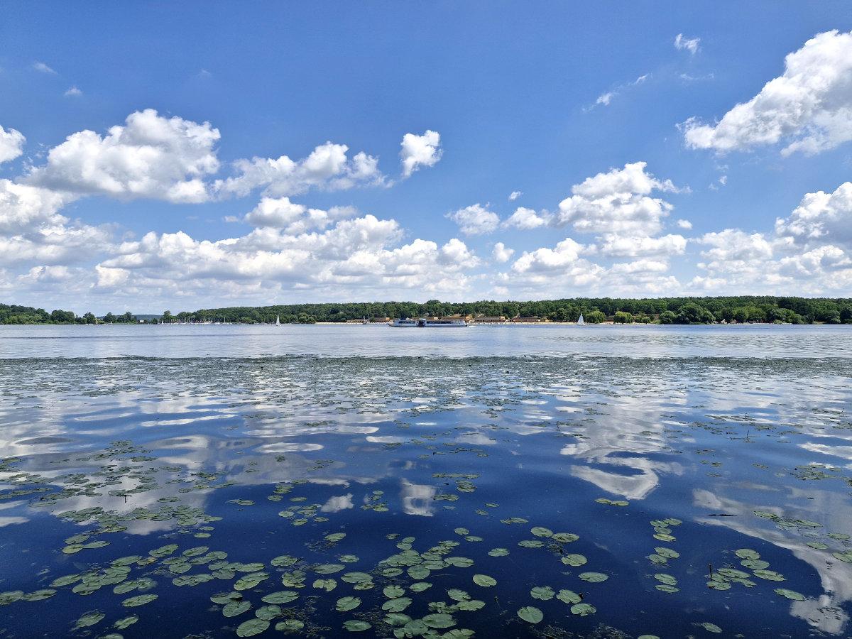 Looking from the wanssee villa across the lake