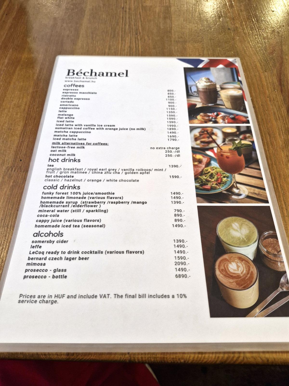 bechamel budapest menu 2